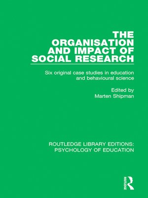 cover image of The Organisation and Impact of Social Research